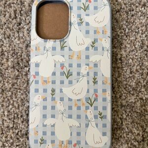 Blue and White Goose Pattern Phone Case
